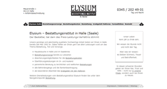 Desktop Screenshot of elysium-bestattungsinstitut.de